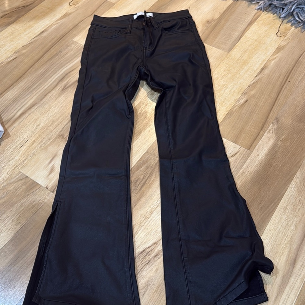 VERVET BLACK LEATHER JEANS